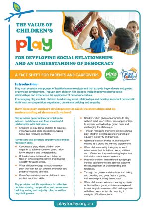 Value of Play Factsheet – Developing Social Relationships & Understanding Democracy